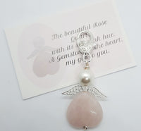 Rose quartz angel