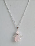 Rose Quartz Angel Necklace